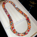 Maillard Style Geometric Round Artificial Crystal Beaded Magnetic Clasp Choker Necklace For Women view 2