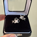 Copper Mother Of Pearl Star Clip-on Earrings For Women Minimalist Elegant Ear Cuff Jewelry view 2