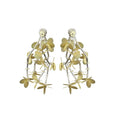 18K Gold Plated Silver Needle Round Crystal Sequin Stud Earrings Beach Resort Light Luxury Jewelry view 5