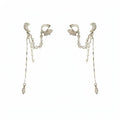 Copper Zircon Moon Star Clip-on Earrings Light Luxury Playful Star Design for Women view 5
