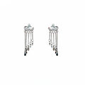 Copper Waterdrop Tassel Butterfly Clip-on Earrings For Women, Elegant Minimalist No-Piercing Ear Cuffs view 5