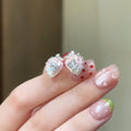 Sweet Cream Strawberry Copper Stud Earrings For Women Cute Fruit Design Fashion Jewelry view 3