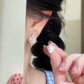 Sweet Cream Strawberry Copper Stud Earrings For Women Cute Fruit Design Fashion Jewelry view 2