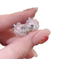 Sweet Cream Strawberry Copper Stud Earrings For Women Cute Fruit Design Fashion Jewelry view 5