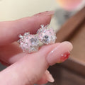 Sweet Cream Strawberry Copper Stud Earrings For Women Cute Fruit Design Fashion Jewelry view 1