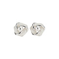 Twisted Flower Faux Pearl Stud Earrings With Enamel Drip, Versatile Light Luxury Office Style view 5