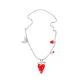 Stainless Steel Enamel Strawberry Faux Pearl Necklace Sweet Pastoral Beach Vacation Choker view 5
