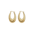 Statement Minimalist Iron U Shaped Oval Geometric Ear Cuff Earrings For Women view 5