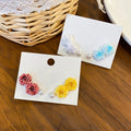 Sweet Floral Faux Pearl Stud Earrings Jewelry Set Light Luxury Dopamine Style Ear Accessories view 3