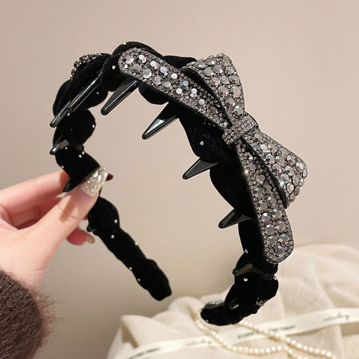 Delicate Bow Headband High Crown Butterfly Style Hair Accessory
