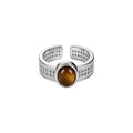 Minimalist Three Layer Square Zircon Open Ring For Women view 5