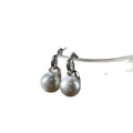 Simple Modern Round Faux Pearl Stud Earrings With Silver Posts For Women Light Luxury Jewelry view 5