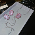 European American Style Resin Oval Earrings And Necklace Jewelry Set Vintage Light Luxury Accessories view 4