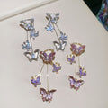Light Luxury Copper Zircon Butterfly Ear Cuff Clip-on Earrings No Piercing Elegant Jewelry view 4
