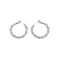 Minimalist Copper Twisted Rope Round Hoop Earrings Geometric Light Luxury Fashion Jewelry view 5