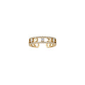 18K Gold Plated Zircon Star Open Ring For Women view 5
