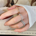 18K Gold Plated Zircon Star Open Ring For Women view 2
