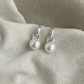 Minimalist Round Faux Pearl Stud Earrings With Silver Posts For Women Daily Commuter Jewelry view 4