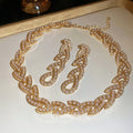 European Vintage Chain Imitation Pearl Earrings Necklace Jewelry Set Court Style Elegant Luxury Accessories view 3