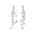 Light Luxury Glass Waterdrop Tassel Drop Earrings, Summer Resort Geometric Stud Design view 5