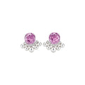 Silver Pin Zircon Flower Faux Pearl Stud Earrings Elegant Light Luxury Jewelry view 5