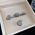 Korean Style Copper Zircon Heart Clip-on Earrings For Women, Light Luxury Ear Cuffs view 2