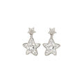 Light Luxury Mother Of Pearl Shell Star Stud Earrings With Rhinestone Inlay Minimalist Daily Jewelry view 5