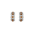 Copper Zircon Hollow C Shape Stud Earrings Geometric Round Luxury Style Fashion Jewelry view 5