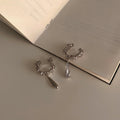 Korean Light Luxury Zircon Copper Teardrop Clip-on Earrings For Women Fashion OL Style view 2