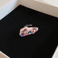 Sweet Cool Korean Style Colorful Enamel Zircon Heart Alloy Clip-on Earrings No Piercing view 4