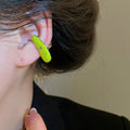 Sweet Cool Korean Style Colorful Enamel Zircon Heart Alloy Clip-on Earrings No Piercing view 3
