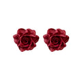 Resin Flower Stud Earrings For Women Elegant Minimalist Sweet Fashion OL Floral Jewelry view 5