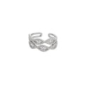 Minimalist Square Zircon Open Ring For Women view 5