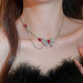 Rhinestone Bow Alloy Necklace For Women, Palace Style Light Luxury Clavicle Chain view 1