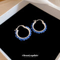 Korean Style Round Faux Crystal Ear Cuff Earrings Minimalist Light Luxury Geometric Jewelry view 2