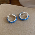 Korean Style Round Faux Crystal Ear Cuff Earrings Minimalist Light Luxury Geometric Jewelry view 4