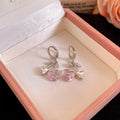 Light Luxury Alloy Heart Cherry Pendant Drop Earrings, Sweet Cool Everyday Ear Cuff Style view 2