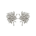 European American Smooth Copper Flower Cluster Earrings And Necklace Jewelry Set For Women view 5