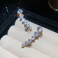 Korean Light Luxury Copper Round Zircon Clip-on Earrings For Women No Piercing Ear Cuff view 4