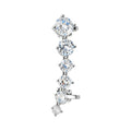 Korean Light Luxury Copper Round Zircon Clip-on Earrings For Women No Piercing Ear Cuff view 5