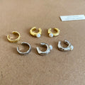 French Style Round Textured Faux Pearl Clip-on Earrings For Women Geometric Office Ear Cuffs view 4