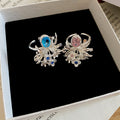 Palace Style Oval Zircon Flower Open Ring For Women view 2