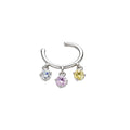 Korean Style Copper Zircon Bow Clip-on Earrings, Elegant No-Piercing Geometric Ear Cuffs view 5