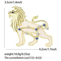 Alloy Zodiac Constellation Lapel Pin For Unisex Clothing Decoration Brooch view 12
