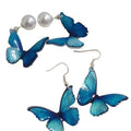 Dreamy Blue Resin Butterfly Drop Earrings Korean Elegant Light Luxury Animal Ear Hooks view 5
