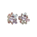 Copper Enamel Flower Stud Earrings Korean Sweet Elegant Light Luxury Floral Ear Jewelry view 5