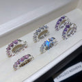 Light Luxury Copper Zircon Round Geometric Huggie Earrings For Women Fashion Designer Style view 2