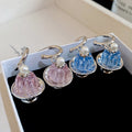 Light Luxury Geometric Round Faux Pearl Stud Earrings For Women Unique Fashion Design view 4