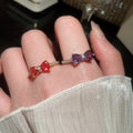 Korean Style Zircon Bow Open Ring For Women view 1
