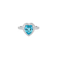 18K Gold Plated Zircon Heart Open Ring For Women – Gold view 5